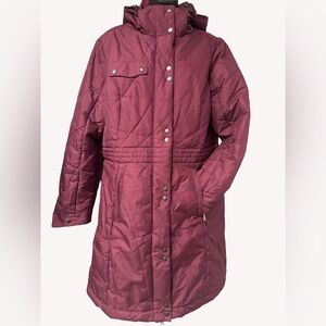 Firefly Elegant Maroon Quilted Puffer Jacket
